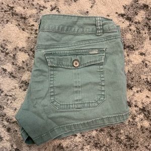 Army green shorts